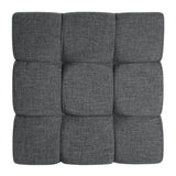 Modern Upholstered Deep Biscuit-style Tufted Ottoman