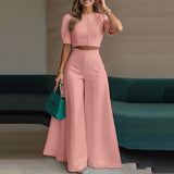 Printed Top & Trousers Two-Piece Suit