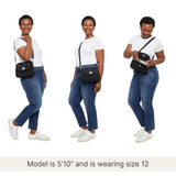 Baggallini Calais Crossbody Bags for Women 10x7 Lightweight Water-Resistant Travel Purse, RFID & Interior Organization