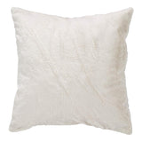 Fennco Styles Brushed Metallic Foil Collection Glamorous Faux Fur 15 x 15 Inch Throw Pillow with Case & Insert – Silver Throw Pillow for Couch, Bedroom and Living Room Décor