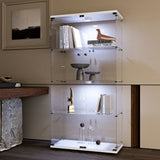 Tempered Glass Display Cabinet with Adjustable Features