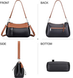 Over Earth Genuine Leather Crossbody Bags for Women Small Crossbody Handbag Shoulder Purses with 2 Detachable Straps