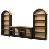 3-Piece Retro TV Stand Set with Bookshelf for TVs Up to 70"