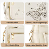 KITEVIUN Crossbody Bags for Women Trendy Leather Crossbody Purse Shoulder Handbags Butterfly Design