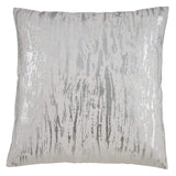 Fennco Styles Distressed Metallic Foil Design Cotton Throw Pillow - Gold Throw Pillow for Couch, Living Room and Bedroom Décor