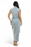 Modern Edge Denim Two Piece Denim Dress