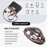 Crossbody Bags for Women Rfid Travel Crossbody Purses Leather Handbags Medium Shoulder bag with Adjustable Strap