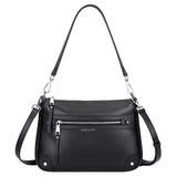 Over Earth Soft Genuine Leather Crossbody Bags for Women Medium Shoulder Purses Hobo Handbags with Multi Pockets