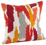 Fennco Styles Bright Brushstroke Cotton Down Filled Throw Pillow - 20" Square