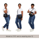 Baggallini Calais Crossbody Bags for Women 10x7 Lightweight Water-Resistant Travel Purse, RFID & Interior Organization