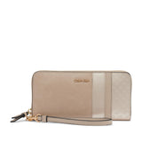 Calvin Klein Women's Key Item Saffiano Continental Zip Around Wallet With Wristlet Strap