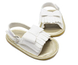 stylesilove Summer Baby Toddler Girls Leatherette Tassel Crib Shoes Moccasins Sandals