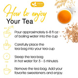 Premium Barley Tea Bags, 100% Natural & Pure from Barley. Loose Barey Herbal Tea. No Sugar, No Caffeine, No Gluten, Vegan.