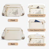 KITEVIUN Crossbody Bags for Women Trendy Leather Crossbody Purse Shoulder Handbags Butterfly Design