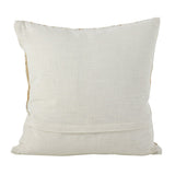 Fennco Styles Distressed Metallic Foil Design Cotton Throw Pillow - Gold Throw Pillow for Couch, Living Room and Bedroom Décor