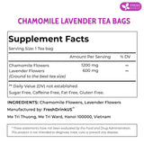 Premium Chamomile Lavender Tea Bags, Eco-conscious Tea Bags. No Sugar, No Caffeine, No Gluten, Vegan.
