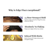 Edge Fixer Extreme Hold, Strong Edge Control with 24-Hour Hold, Infused with Biotin for Nourishment & Hydration, No Flaking or Oily Residue (3.38 Fl.Oz.)