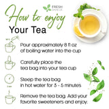 Premium Lemon Balm Leaf Tea Bags, 100% Natural & Pure from Lemon Balm Leaves. Loose Leaf Lemon Balm Herbal Tea. Lemon Balm Leaf Tea. No Sugar, No Caffeine, No Gluten, Vegan.
