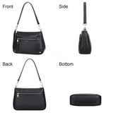 Over Earth Soft Genuine Leather Crossbody Bags for Women Medium Shoulder Purses Hobo Handbags with Multi Pockets
