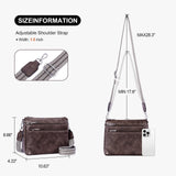 Crossbody Bags for Women Rfid Travel Crossbody Purses Leather Handbags Medium Shoulder bag with Adjustable Strap