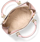 Michael Kors Marilyn Medium Satchel, Gold-Tone Hardware/MK Signature/Powder Blush Multi
