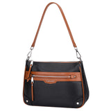 Over Earth Soft Genuine Leather Crossbody Bags for Women Medium Shoulder Purses Hobo Handbags with Multi Pockets
