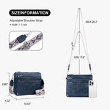 Crossbody Bags for Women Rfid Travel Crossbody Purses Leather Handbags Medium Shoulder bag with Adjustable Strap