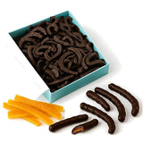 Andy Anand Dark Chocolate Covered Orange Peel Bars, 40 pc, 12 oz – Real Candied Orange Zest, Belgian Chocolate, Birthday & Holiday Gift Box