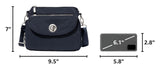 Baggallini Calais Crossbody Bags for Women 10x7 Lightweight Water-Resistant Travel Purse, RFID & Interior Organization