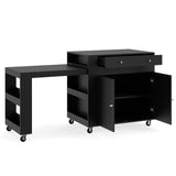 72" Kitchen Island with Extendable Dining Table & Power Outlet