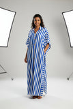 African-Inspired Striped Loose Long Dress | One Size 5 Colors