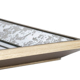 Antique Rectangle Mirror with Floral Accents - Pearl Silver