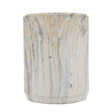 18.5-Inch Modern Marble-Look Stool