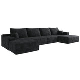 135" Cloud Sectional Sofa with Ottoman