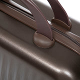 ABS Spinner Wheel Luggage Set with Cosmetic Case - Brown