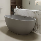 67'' Freestanding Bathtub Resin Stone Soaking Bathtub