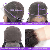 Human Hair Lace Front Wig Body Wave 13×4 Lace Frontal Wigs 4×4 Lace Closure Wigs