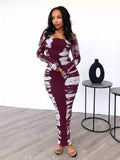 Tie-Dye Long Sleeve Maxi Dress