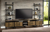 Ensata II TV Stand - Rustic Oak / Black