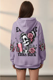 Women's Skull & Letter Print Long-Sleeve Sweatshirt