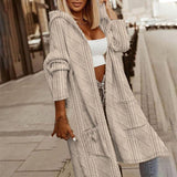 Women's Textured Hooded Longline Jacket