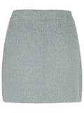 Ganni 'Sparkle' Silver Wool Blend Miniskirt Women