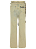 Coperni 'Ruffled' Grey Cotton Jeans Women
