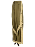 The Attico Green Cotton Blend Pants Women