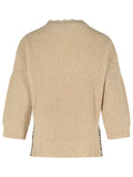 Marni Beige Mouliné Virgin Wool Sweater With 'Marni Mending' Embroidery Women