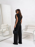 Satin Cowl Neck Top and Pants Set