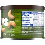 Kroger Whole Lightly Sea Salted Cashews 8.5 oz