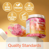 Yerba Mate Gummies – Super Focus & Energy Support – Formulated with Yerba Mate Extract, L-Theanine, Rhodiola, Ginseng, Choline, B12 – Peach Mango Flavor