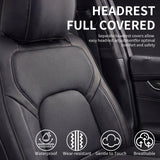 Umbrauto Car Seat Covers for Dodge RAM, Premium Nappa Waterproof Leather Seat Cushion Fits 2009-2026 RAM 1500/2500/3500 Crew Quad Mega Cab with Flat Bench,Full Set, Black