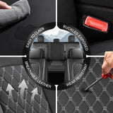 Umbrauto Seat Cover for Chevy Silverado/GMC Sierra 1500 2007-2013&2019-2026,3D Laser-Scan Custom Fit 2500/3500HD 2020-2026 Crew/Double Cab, Nappa Leather, Waterproof, Full Coverage, Airbag Compatible,Gray